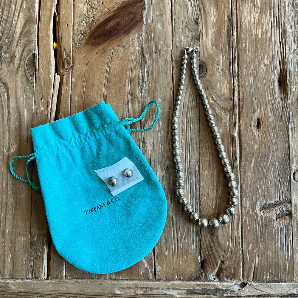 Tiffany Hardware Graduated Ball Necklace + Earrings